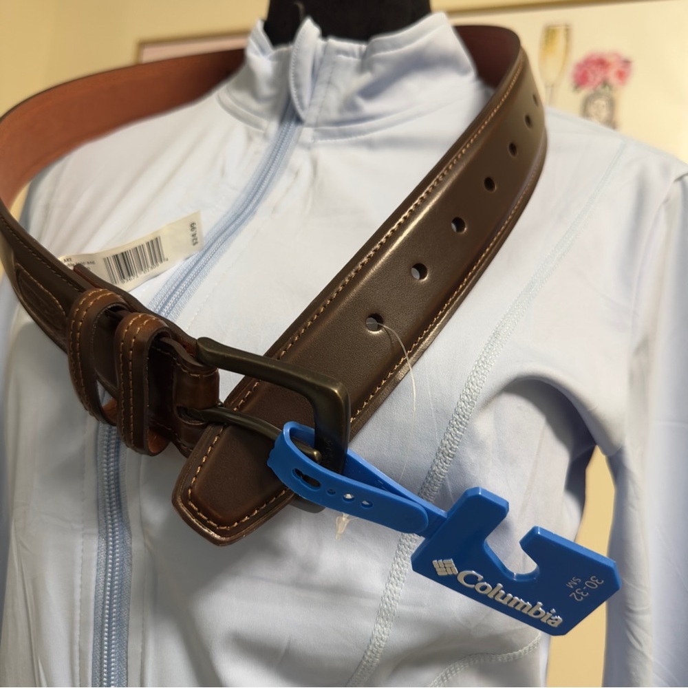 Columbia Brown Leather Men's Belt